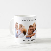 Dad photo modern typography child gift