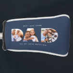 Dad photo modern typography child gift golf head cover<br><div class="desc">Give Dad a gift he’ll never forget with this personalised multi-photo golf towel, featuring clean modern typography and space for your favourite memories. Whether it's for Father’s Day, his birthday, or Christmas, this custom towel is perfect for the golf-loving dad who appreciates both sentiment and style. Upload 3 of your...</div>