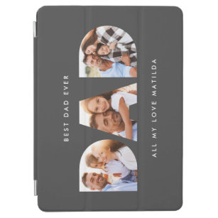 Dad photo modern typography child gift iPad air cover