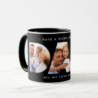 Dad photo modern typography child gift