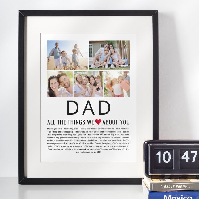 Dad Photos Things We Love About You Father's Day  Poster (Creator Uploaded)