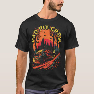 Dad Pit Crew Speed Driver Car Racing Daddy Fathers T-Shirt