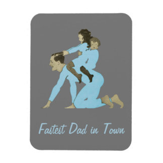Dad Playing Children Horsie Vintage 1910s Cute Magnet