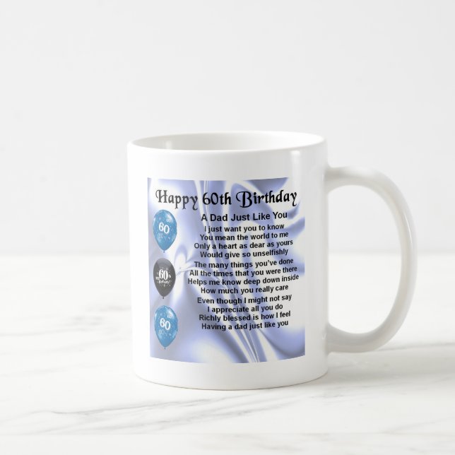 Dad Poem  60th Birthday Coffee Mug (Right)