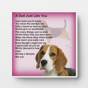 Dad  Poem Plaque  -  Beagle  Design