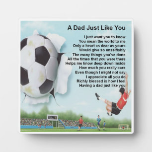 Dad  Poem Plaque  -  Football  Design
