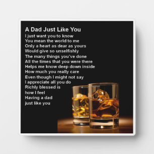 Dad  Poem Plaque  -  Whisky  Design