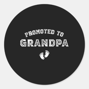 Dad Promoted To Grandpa Pregnancy Announcet Classic Round Sticker