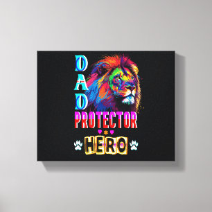 Dad Protector Hero Canvas Print