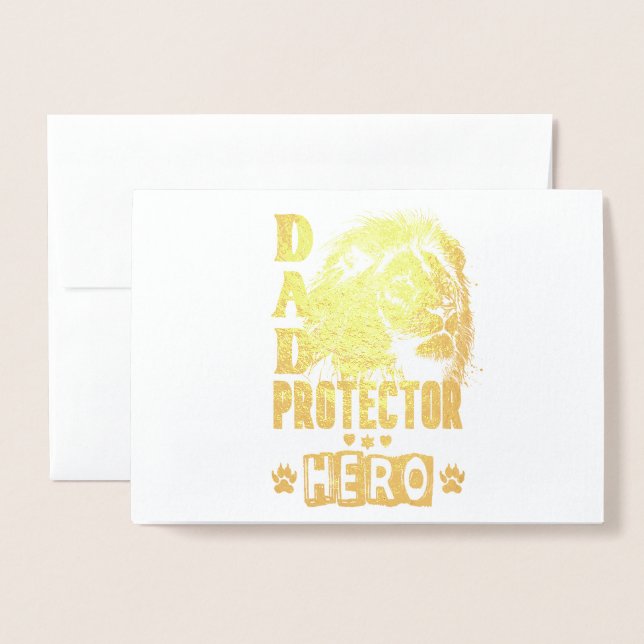 Dad Protector Hero Foil Card (Front With Envelope)