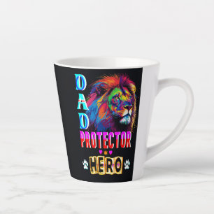Dad Protector Hero Latte Mug