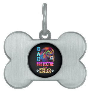 Dad Protector Hero Pet ID Tag