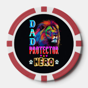 Dad Protector Hero Poker Chips