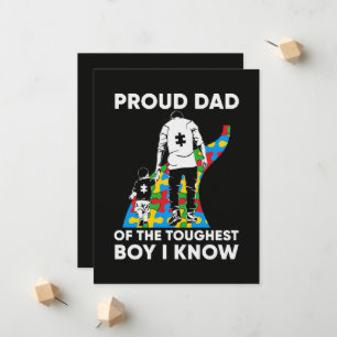 Dad Puzzle Autism Awareness Gift for Birthday Announcement