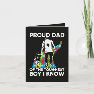 Dad Puzzle Autism Awareness Gift for Birthday Holiday Card