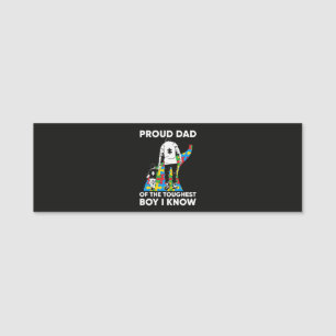 Dad Puzzle Autism Awareness Gift for Birthday Name Tag