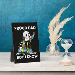 Dad Puzzle Autism Awareness Gift for Birthday Plaque