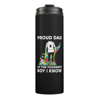 Dad Puzzle Autism Awareness Gift for Birthday Thermal Tumbler