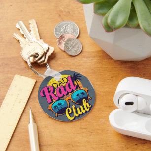 Dad Rad Club Retro Summer Vibes - Father's day Key Ring