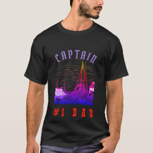 Dad Rad Modern Daddy Father Captain Black T-Shirt