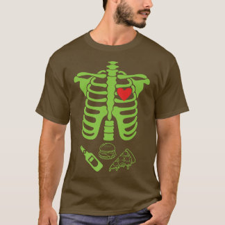 Dad ray Skeleton Xray Funny Halloween T-Shirt