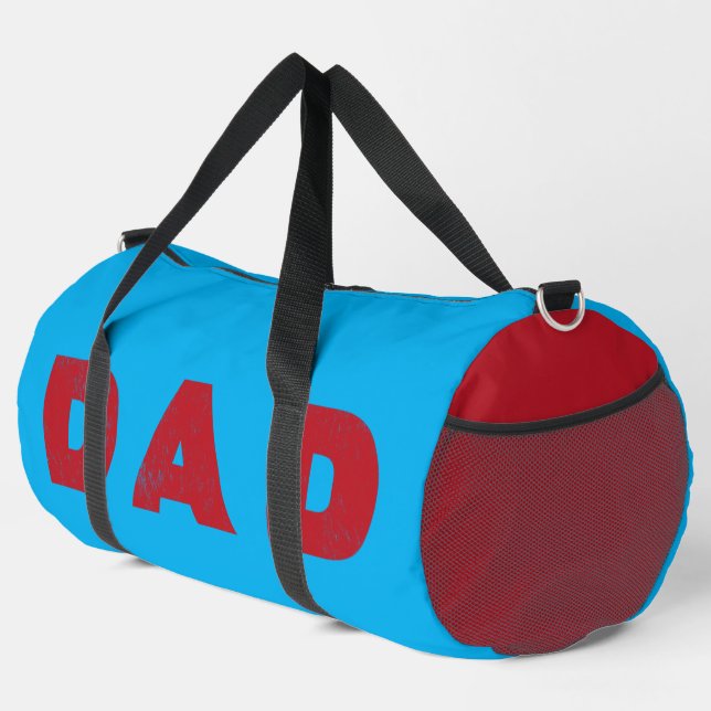Dad [Red Distressed Text] Duffle Bag (Right Corner)