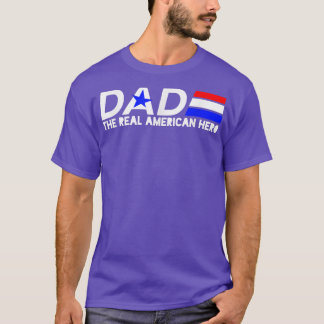 Dad Red White and Blue The Real American Hero T T-Shirt