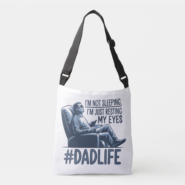 Dad resting eyes funny quote gift crossbody bag (Front)