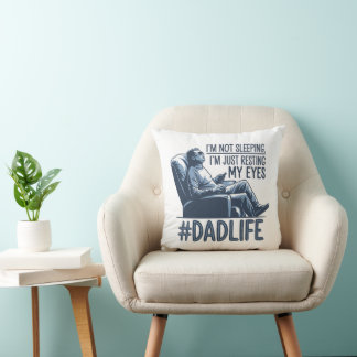 Dad resting eyes funny quote gift cushion