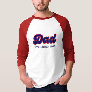 Dad retro red and blue, custom year T-Shirt