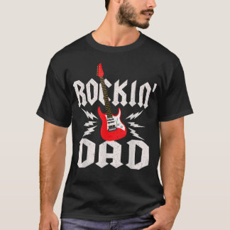 Dad Rockin One Birthday Family Matching Rock T-Shirt
