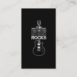 Dad Rocks Guitar Chord Guitarist Father Musician Business Card