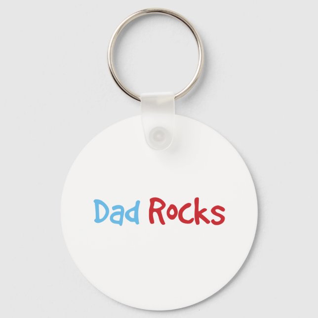 Dad Rocks Key Ring (Front)