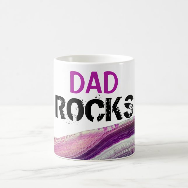 *~* Dad Rocks Lapidary Agate Stone Coffee Mug (Center)