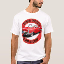Dad Rods Car Club Red Bel Air Convertible T-Shirt