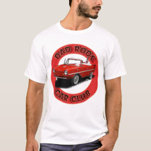 Dad Rods Car Club Red Bel Amphibious Car T-Shirt