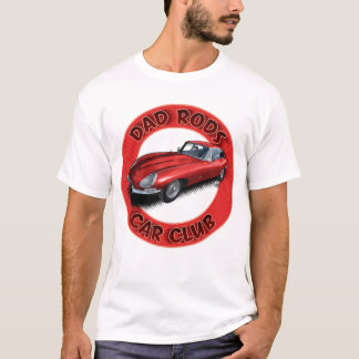 Dad Rods Car Club Red Jag Car T-Shirt