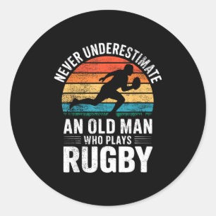 Dad Rugby Player Father Rugby Classic Round Sticker