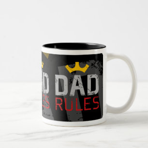 DAD RULES (Today's Best Award) Two-Tone Coffee Mug