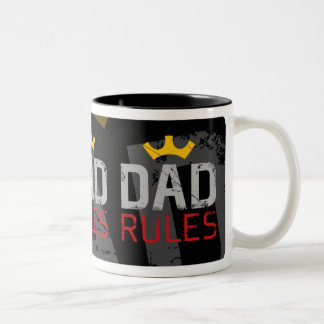 DAD RULES (Today's Best Award) Two-Tone Coffee Mug