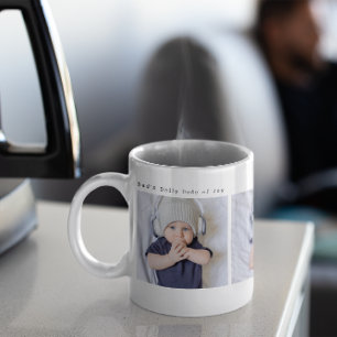 Dad’s Daily Dose of Joy Custom 3 Photo Coffee Mug