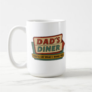Dad’s Diner Retro Sign – Ben-Day 1950s Pop Art Coffee Mug