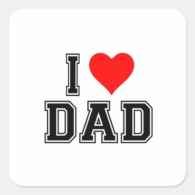 Dad 's father 's day  – Bold and Simple Design Square Sticker (Front)