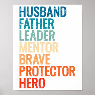 Dad S For Men Vintage Husband Retro Daddy Fathers Poster