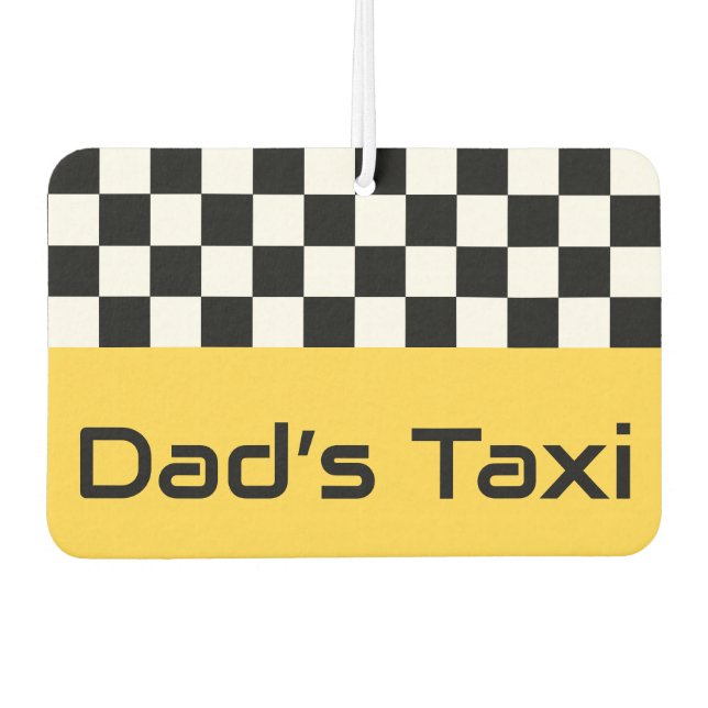 Dad’s Taxi Car Auto Air Freshener Gift (Front)