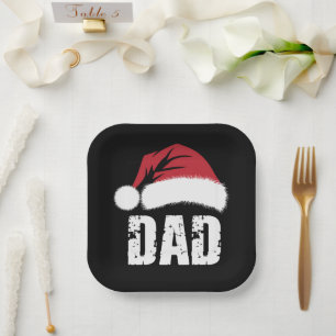 Dad Santa Christmas Family Matching Pyjamas Papa  Paper Plate