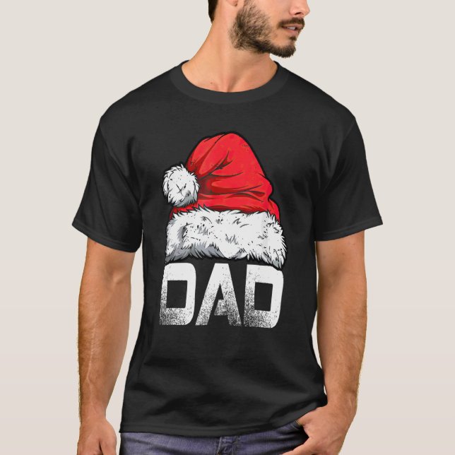 Dad Santa Christmas Family Matching Pyjamas Papa X T-Shirt (Front)