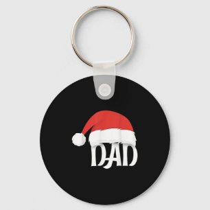 Dad Santa Christmas Family Pajama Key Ring