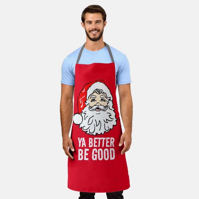 DAD SANTA CLAUS CHRISTMAS KITCHEN APRON (Worn)