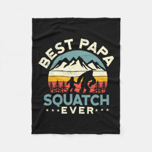 Dad Sasquatch Dad Best Papa Squatch Ever Fathers D Fleece Blanket